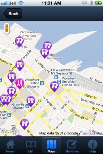 バンクーバーの地図がついにスマホアプリで登場！！