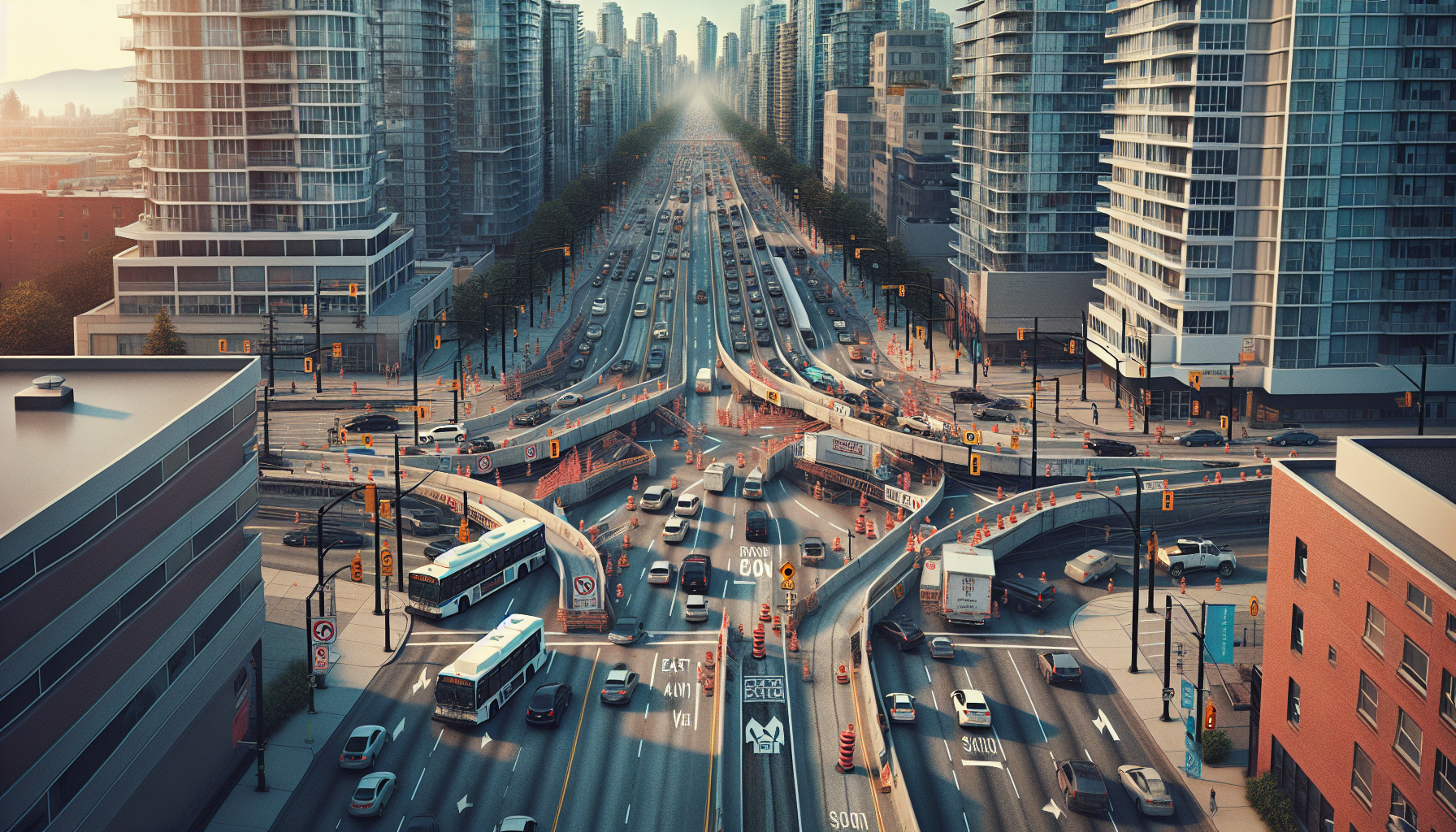 Broadway閉鎖でEast 8th Avenueにバス専用化なし、交通規制の現状と課題 Broadway閉鎖でEast 8th Avenueにバス専用化なし、交通規制の現状と課題