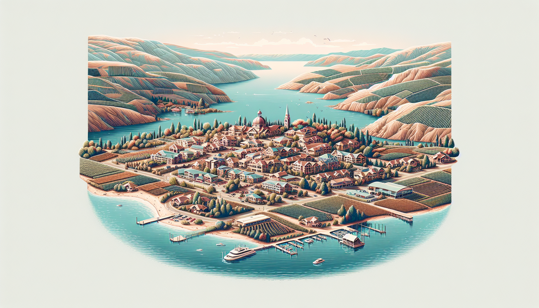 Osoyoosはカナダ唯一の砂漠と最暖湖で有名な町